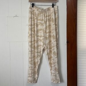 Old Navy Womens Tan Camo Pajama Jogger Pants Neutral Camouflage Sleepwear Size M